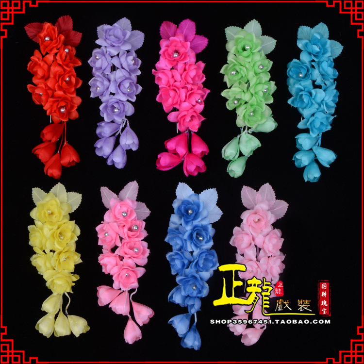 拉萨鬓花头饰小花头花 真丝绢花