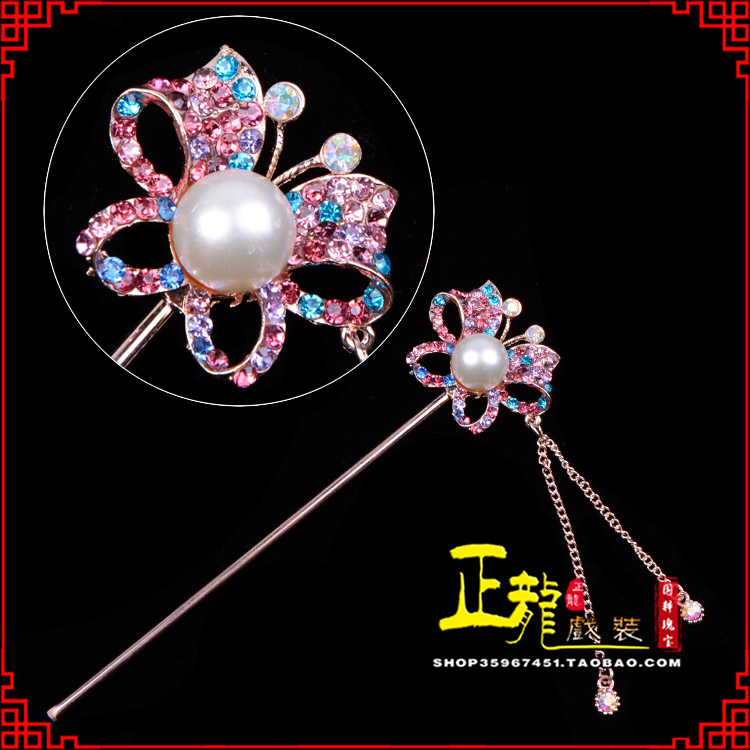 拉萨花旦小姐青衣头饰簪子 蝴蝶发簪